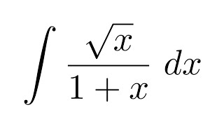 Integral of sqrtx1x substitution [upl. by Geibel]