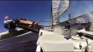 Sailing  The Weta Trimaran Sweet Spot [upl. by Drofdeb409]