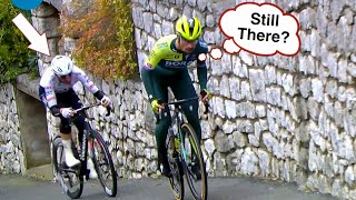 Primoz Roglic Attacks Remco Evenepoel on Steep Ramp  ParisNice 2024 Stage 6 [upl. by Cadel]