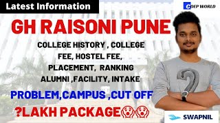 GH RAISONI COLLEGE OF ENGINEERING PUNE  PLACEMENT  CUT OFF  COLLEGE REVIEW [upl. by Aikim810]