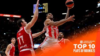 Top 10 Plays  Round 21  202324 Turkish Airlines EuroLeague [upl. by Adnhoj]