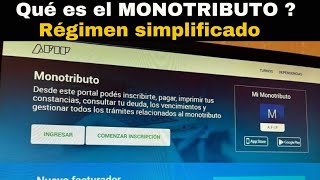 💼 MONOTRIBUTO QUE ES CONDICIONES RESTRICCIONES 📝 RÉGIMEN SIMPLIFICADO DE IMPUESTOS AFIP [upl. by Froma]