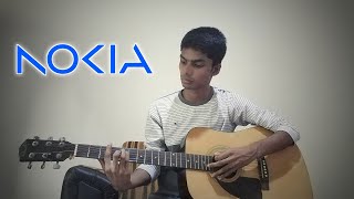 nokia ringing tone on guitar  santhosh chathuranga [upl. by Elleirda]