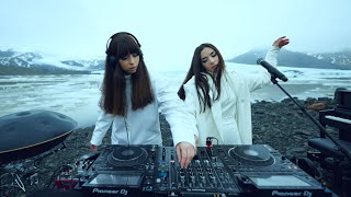 Giolì amp Assia  DiesisLive Fjallsarlon Glacier Lagoon Iceland Handpan Set [upl. by Silohcin376]