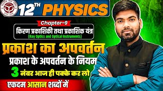 प्रकाश का अपवर्तन  अपवर्तन के नियम  किरण प्रकाशिकी तथा प्रकाशिक यंत्र  Class 12 Physics [upl. by Notlem713]