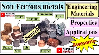 Non Ferrous metalsTypesPropertiesApplicationsEngineering materialsAluminiumZincCopperGTU [upl. by Blodgett]