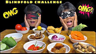 Mitkhummaga mukbang challenge🔥🔥  blindfold mukbang challenge  viralgame funnyvideo challenge [upl. by Ainorev]