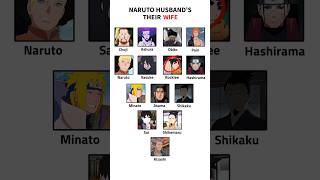 Naruto Husbands Their Wife ❤️  comparison naruto shorts [upl. by Onairpic944]