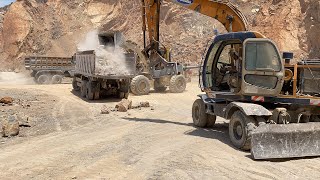 JCB Excavator amp Volvo Excavator amp Caterpillar Wheel Loaders Dump And Tractor Working In Mining [upl. by Alahcim]