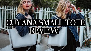 CUYANA SMALL STRUCTURED TOTE REVIEW  Blondes amp Bagels [upl. by Niajneb971]