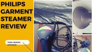 PHILIPS GARMENT STEAMER REVIEW TUTORIAL HANDHELD 7000 SERIES  STH7020 [upl. by Ilzel736]