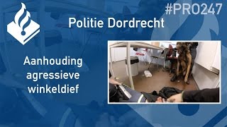 Politie PRO247 Aanhouding agressieve winkeldief [upl. by Tteve935]