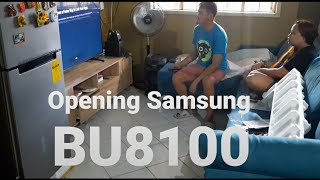 Opening Samsung BU8100 55 Inches TV [upl. by Htidirem]