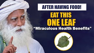 A MIRACULOUS LEAF  Eat This After FOOD For Amazing HEALTH Benefits  Ayurveda  Sadhguru [upl. by Claudelle]