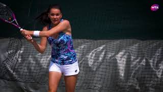 Agnieszka Radwanska Practice  Wimbledon 2018 [upl. by Bortz]