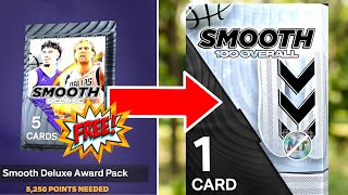 I ATTEMPT TO OPEN THE GUARANTEED 100 OVERALL SMOOTH PACK FOR FREE IN NBA2k24 MyTeam [upl. by Aihsekin]