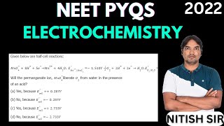 Given below are halfcell reactions  NEET PYQS  ELECTROCHEMISTRY [upl. by Hcahsem117]