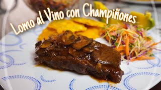 Como Preparar LOMO DE RES AL VINO TINTO CON CHAMPIÑONES Delicioso y jugoso Comiarte👉🏻 2020 [upl. by Miko]