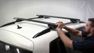 RhinoRack  How to fit Factory Rail Roof Rack Systems [upl. by Hairahcez]