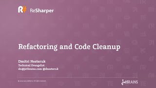 Refactoring and Code Cleanup with ReSharper [upl. by Orest]