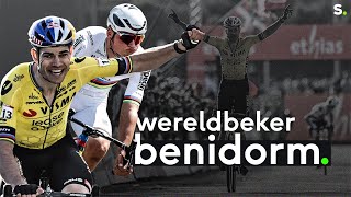 Spektakel troef in Benidorm Wout van Aert wint ondanks val na krachtmeting met Van der Poel [upl. by Anniken]