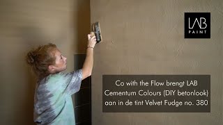 Co with the Flow brengt LAB Cementum Colours DIY betonlook aan in de tint Velvet Fudge no 380 [upl. by Nnaul430]