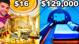 WORLD’S CHEAPEST Vs MOST EXPENSIVE 5STAR HOTEL 16 vs 129000 [upl. by Anil]