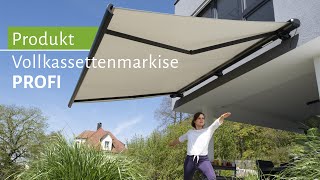 Elektrische Vollkassettenmarkise PROFI – moderner Sonnenschutz  empasa [upl. by Leinehtan517]