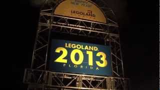 Legoland Florida New Years Eve 2012 brick drop and fireworks [upl. by Hamian]