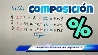 Composición PORCENTUAL de un Compuesto muy fácil [upl. by Harelda]