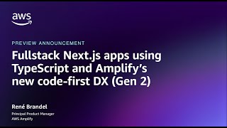 Build fullstack Nextjs and TypeScript apps with AWS Amplify’s new DX  Amazon Web Services [upl. by Melak]