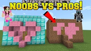 Minecraft NOOBS VS PROS  BUILD BATTLE TEAMS  MiniGame [upl. by Coady728]