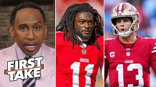 FIRST TAKE  49ers are still Super Bowlcaliber team without Aiyuk  Stephen A on Top 5 NFL Teams [upl. by Omsoc]