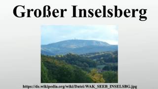 Großer Inselsberg [upl. by Clari]