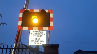 Night Mode Broken E2S Alarm Llanelli West Level Crossing Carmarthenshire 14072023 [upl. by Casey]