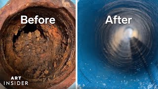 How Pipes Are Professionally Cleaned and Relined  Art Insider [upl. by Odelet383]