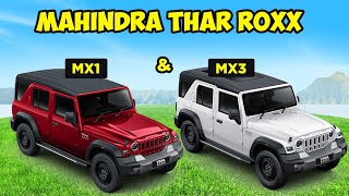 Mahindra Thar Roxx All MX1 and MX3 All details [upl. by Reinert]