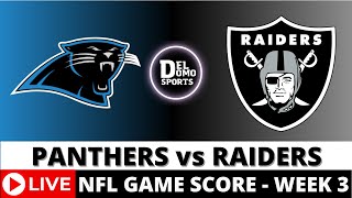 CAROLINA PANTHERS VS LAS VEGAS RAIDERS LIVE 🏈 NFL Game Score PlaybyPlay Week 3  SEP 22 2024 [upl. by Mckale]