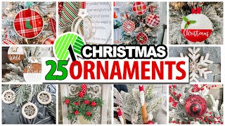 25 BEST DIY Holiday Ornaments Beginner friendly Dollar Tree Christmas 2024 [upl. by Yalahs510]