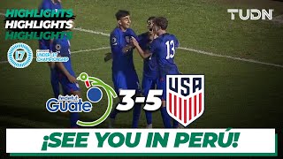 Resumen y goles  Guatemala 35 Estados Unidos  CONCACAF Sub 172023  TUDN [upl. by Adnohral985]