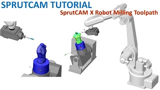 SprutCAM Tutorial 143  SprutCAM X Robot Milling Toolpath Machining [upl. by Ariel]