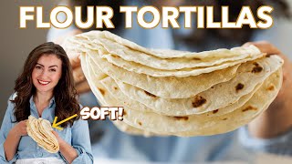 How To Make Flour Tortillas  SO SOFT 😋 [upl. by Attinahs432]