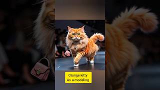 Orange kitty modeling vedio  cat cuteanimal kitten kucing lyrics catlover kitten cuteanimal [upl. by Annahvas520]