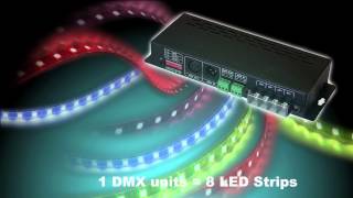 How to control LED strips over DMX  LedStripStudiocom [upl. by Nylaras]