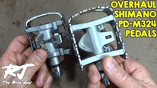 Shimano PDM324 Pedal Overhaul  CleanLubeInstall New Bearings [upl. by Aihsot]