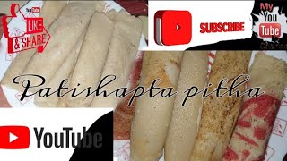 Easy patishapta pitha at home🤗👍pitharecipe yummyfood youtubevideo cooking channel subscriber [upl. by Alyam]