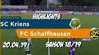 Highlights SC Kriens Vs Fc Schaffhausen 200419 [upl. by Aiderfla]