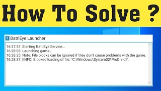 Fix Fortnite Games Launcher Blocked Loading File Error  BattlEye Launcher Error Windows 1087 [upl. by Wootan]