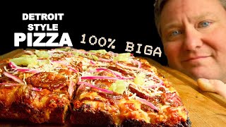 Detroit Pizza Recipe Using 100 Biga Pizza Dough [upl. by Gerty369]