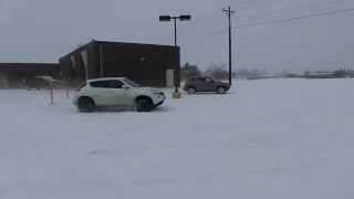 Snow Tires vs All Seasons  Stopping Test with Nissan JUKE [upl. by Lavotsirc]